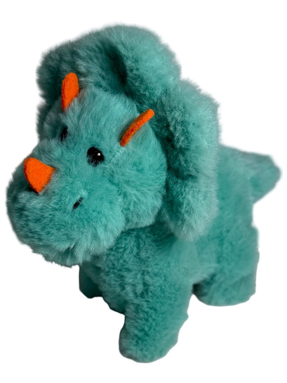 Cute Kid Connection Miniature Dinosaur Walking Teal Interactive Pet Triceratops